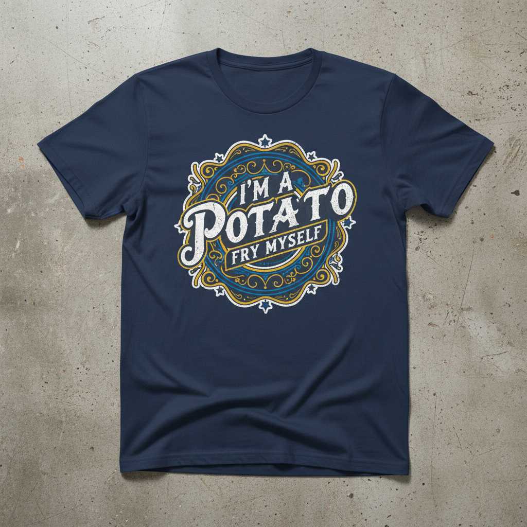 Im A Potato Fry Myself Funny Food Pun Graphic T-Shirt Tee Gift for Fry Lover