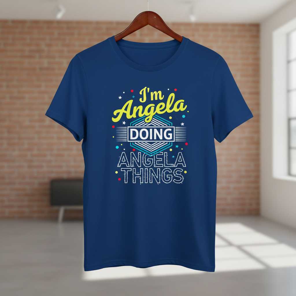 Im Angela Doing Angela Things Graphic T-Shirt Tee Novelty Gift for Fan