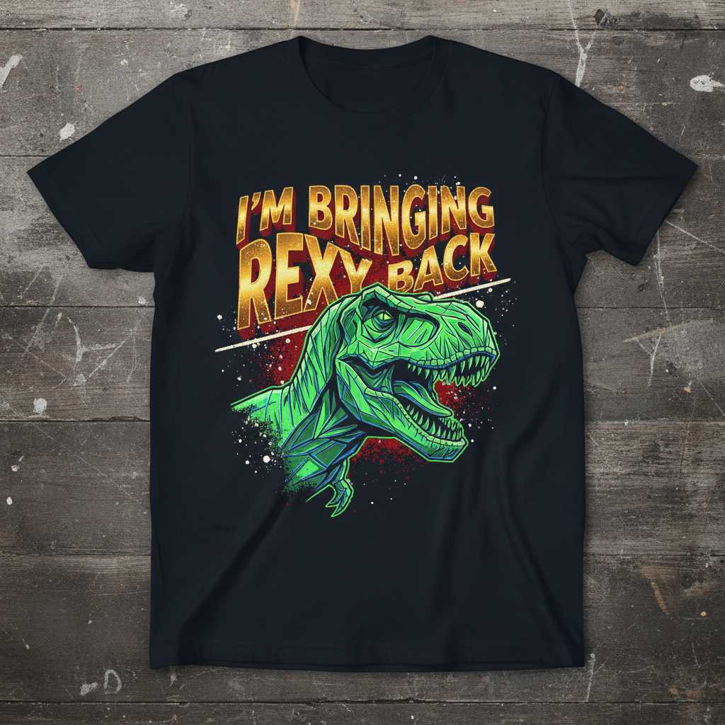 Im Bringing Rexy Back Dinosaur Graphic T-Shirt Funny Novelty Tee Gift for Fans