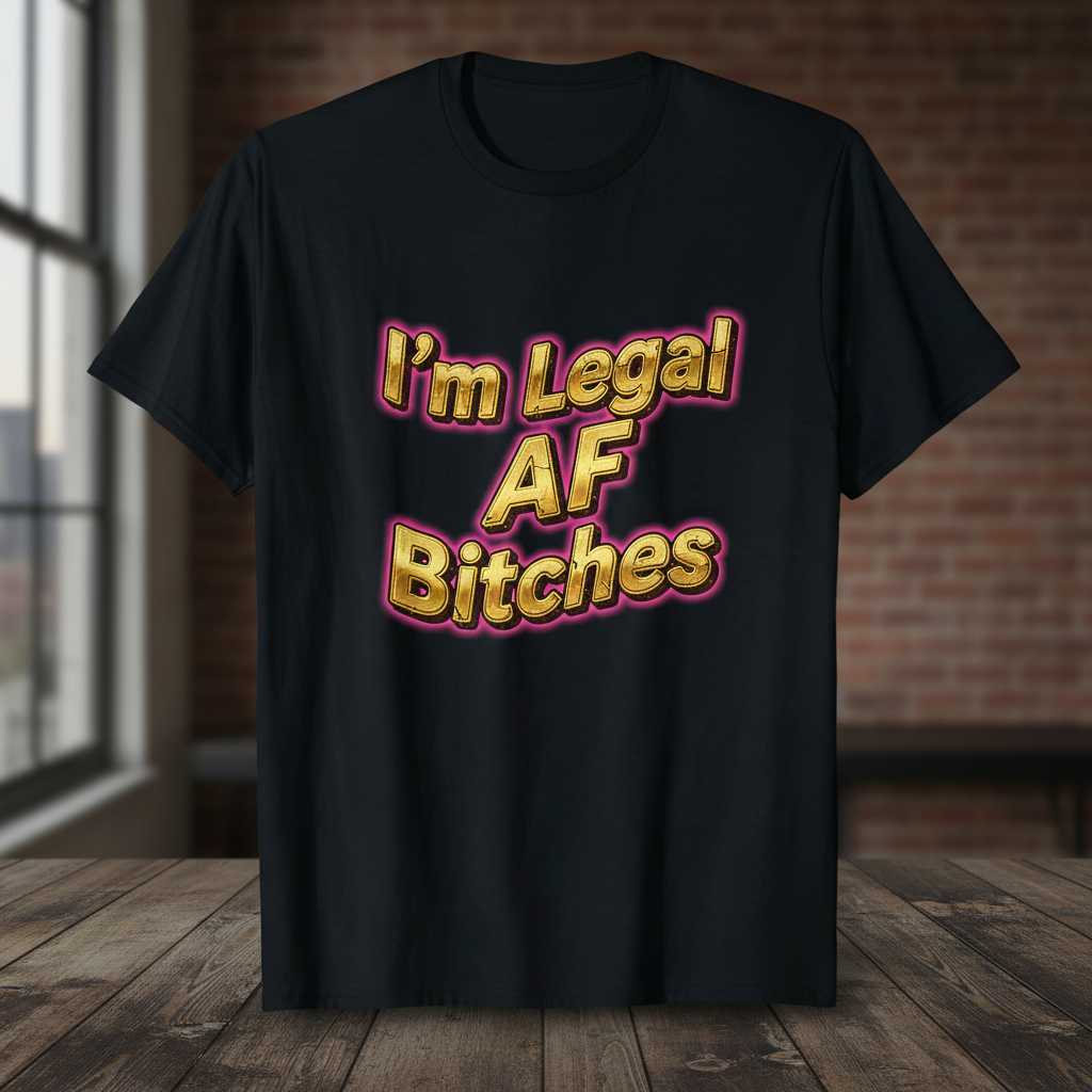 Im Legal AF Bitches Graphic T-Shirt Novelty Tee Birthday Gift Idea Clothing