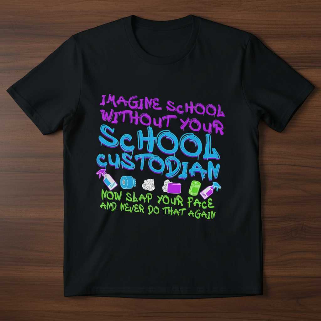 Imagine School Without Your School Custodian Now Slap Your Face T-Shirt Tee Gift