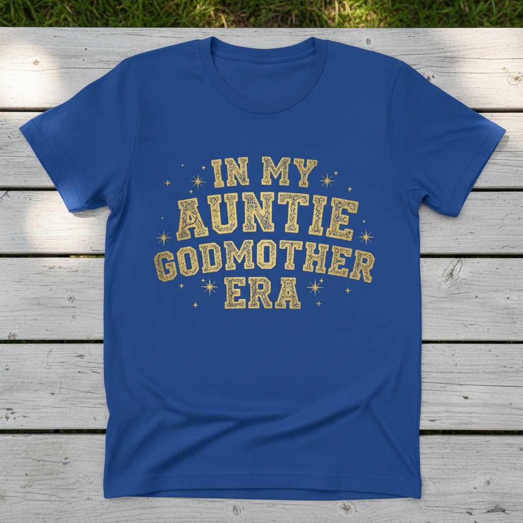 In My Auntie Godmother Era Graphic T-Shirt Tee Novelty Merch Gift Idea