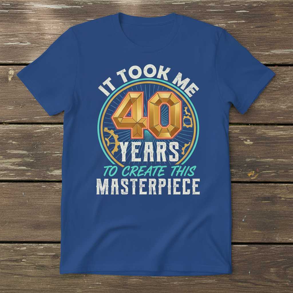 It Took Me 40 Years To Create This Masterpiece Graphic T-Shirt Tee Birthday Gift