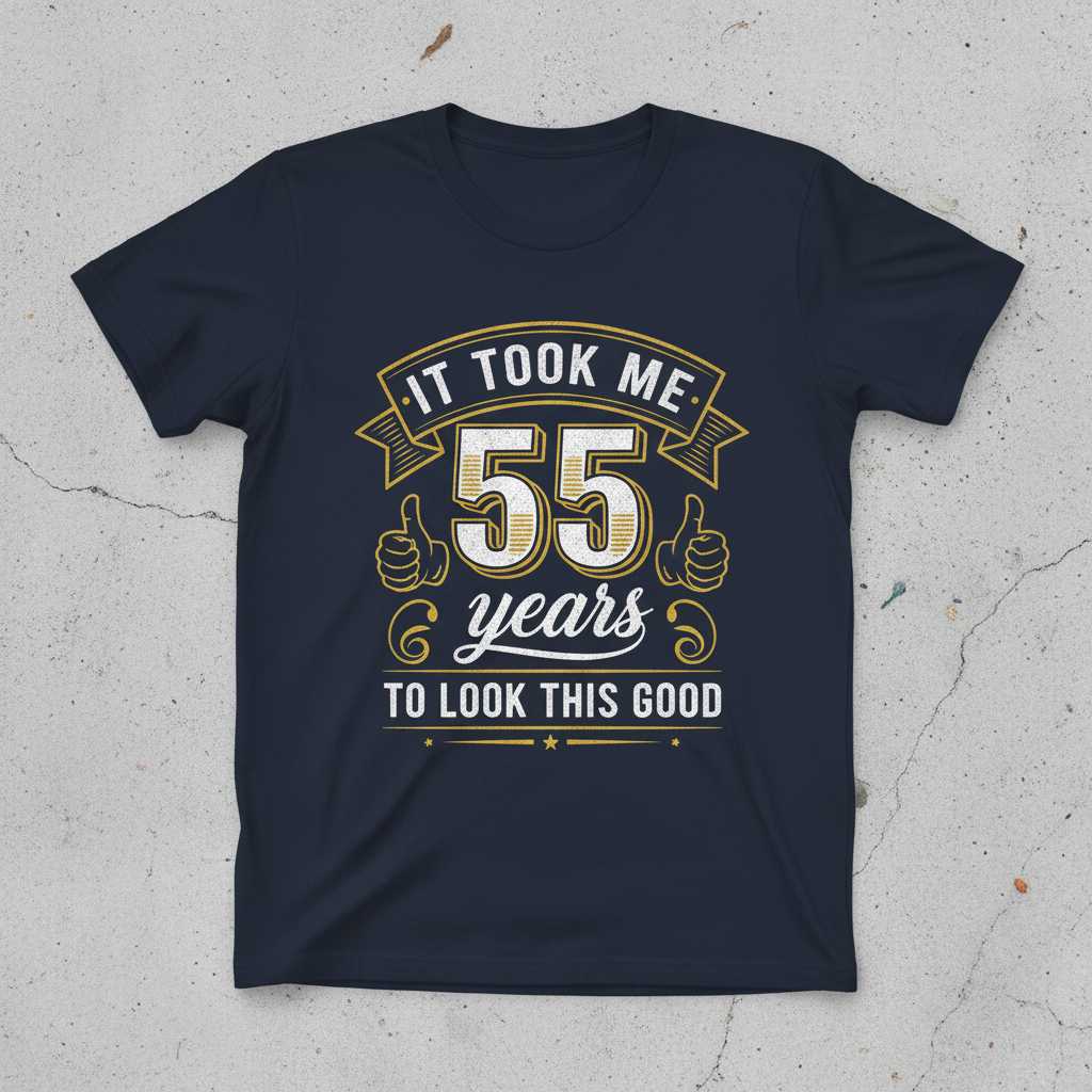 It Took Me 55 Years To Look This Good Graphic T-Shirt Tee Birthday Gift Outfit