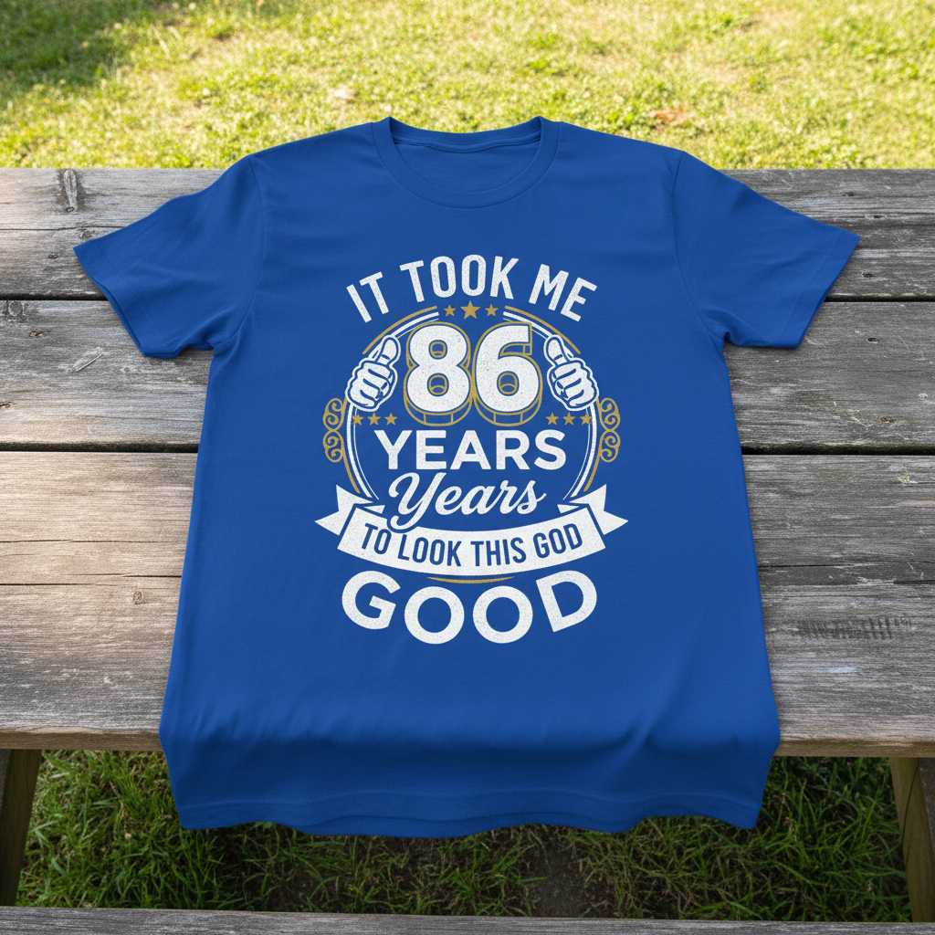 It Took Me 86 Years To Look This Good T-Shirt Vintage Graphic Tee Gift Idea