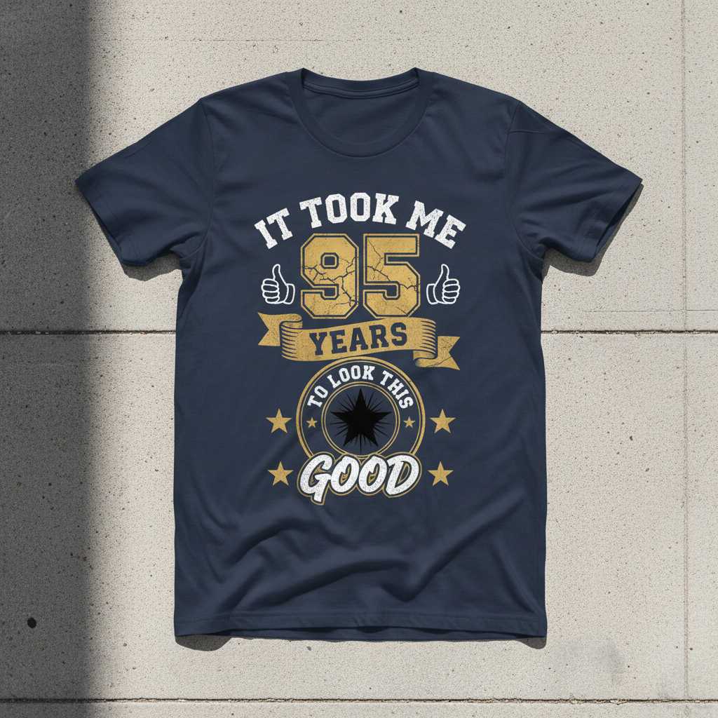 It Took Me 95 Years To Look This Good T-Shirt Tee Birthday Present Graphic Outfit