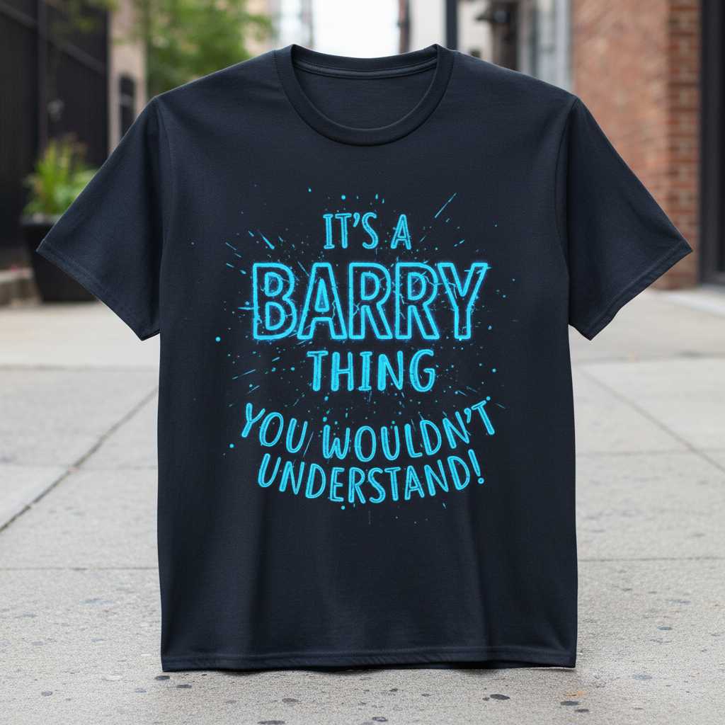 Its A Barry Thing You Wouldnt Understand T-Shirt Graphic Tee Gift Merch