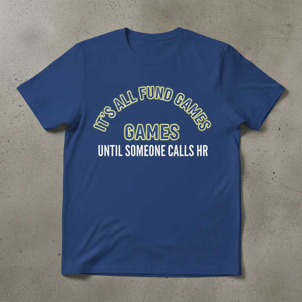 Its All Fund Games Until Someone Calls HR T-Shirt Tee Graphic Novelty Gift