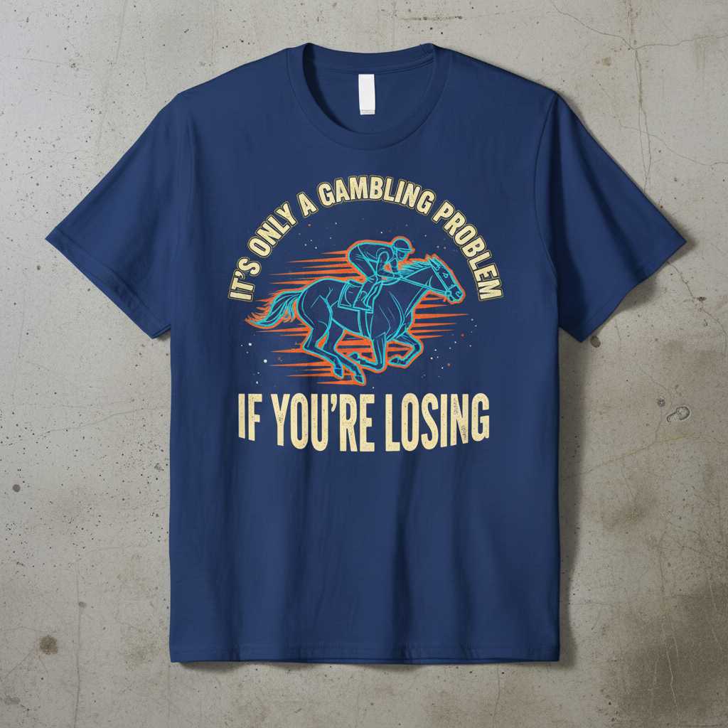 Its Only A Gambling Problem If Youre Losing Horse Racing Graphic T-Shirt Tee