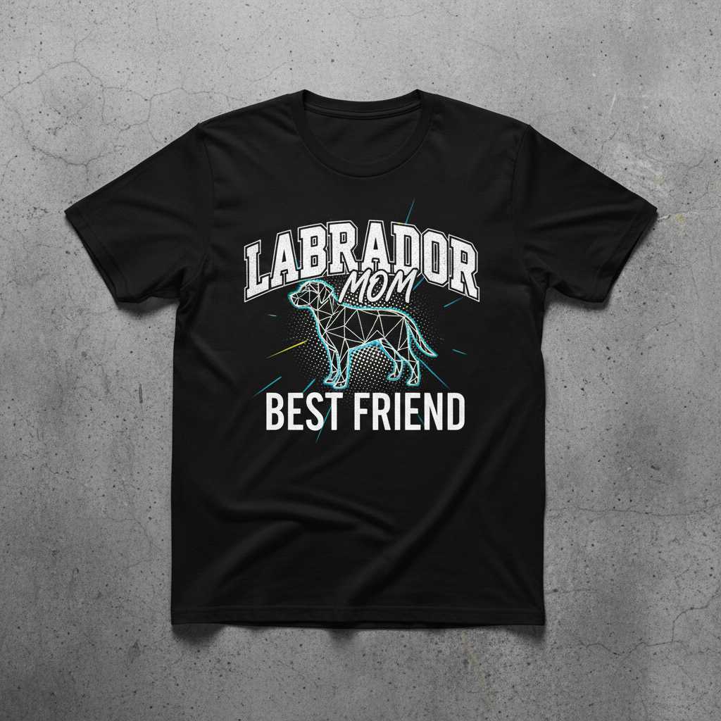 Labrador Mom Best Friend Graphic T-Shirt Tee Gift Idea for Dog Lover Merch