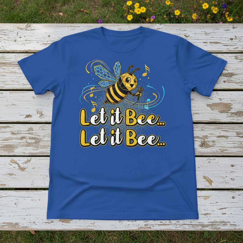 Let it Bee Let it Bee Funny Bee Pun Graphic T-Shirt Novelty Tee Gift for Bee Lovers