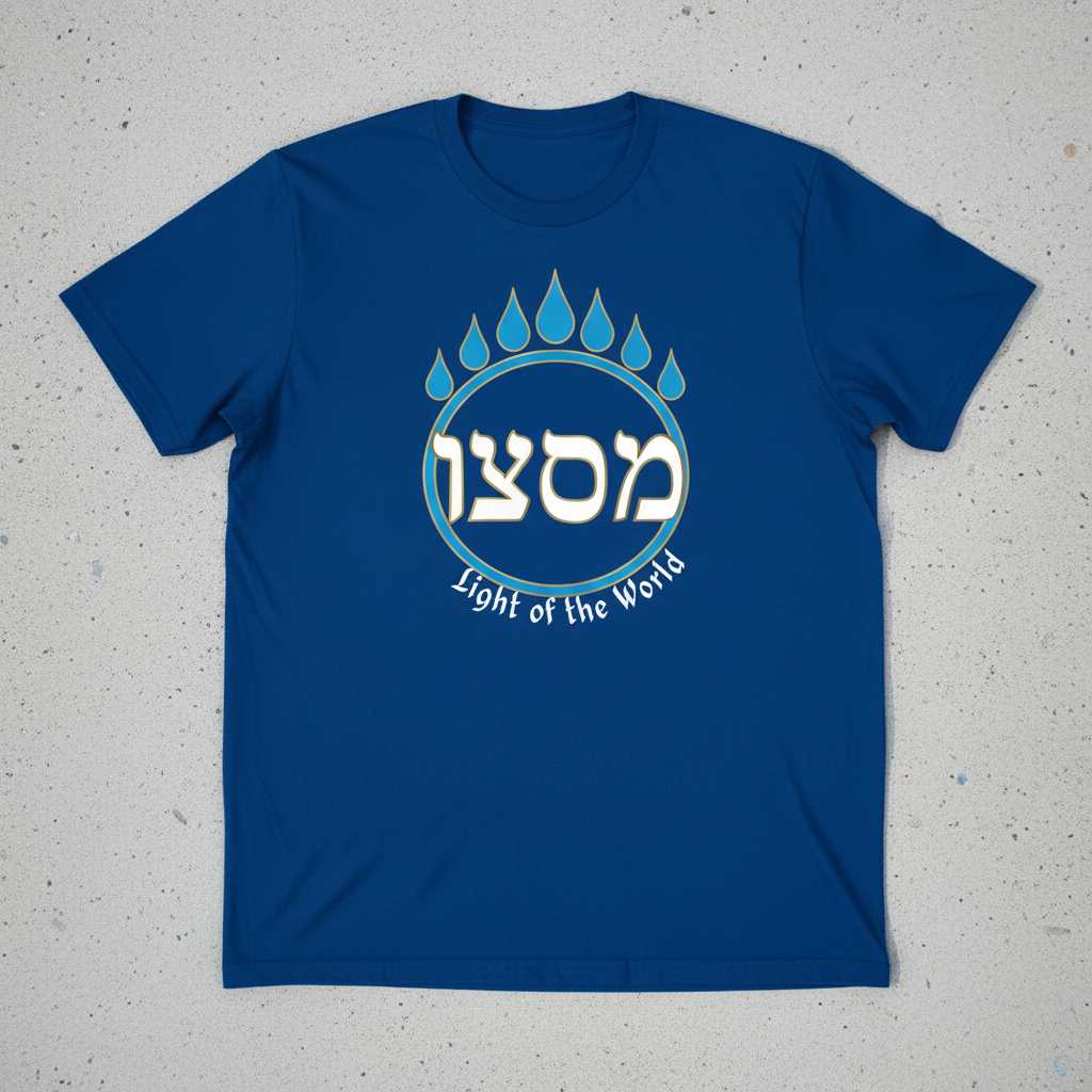 Light of the World Hebrew Graphic T-Shirt Christian Bible Verse Tee Unisex Gift