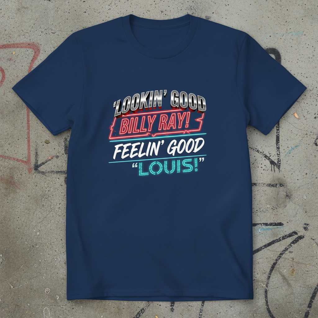Lookin Good Billy Ray Feelin Good Louis Graphic T-Shirt Tee Novelty Gift
