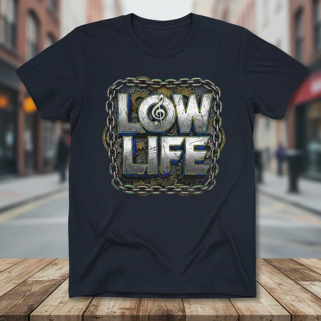 Low Life Graphic T-Shirt Tee Novelty Clothing Gear for Music Lovers Gift Idea