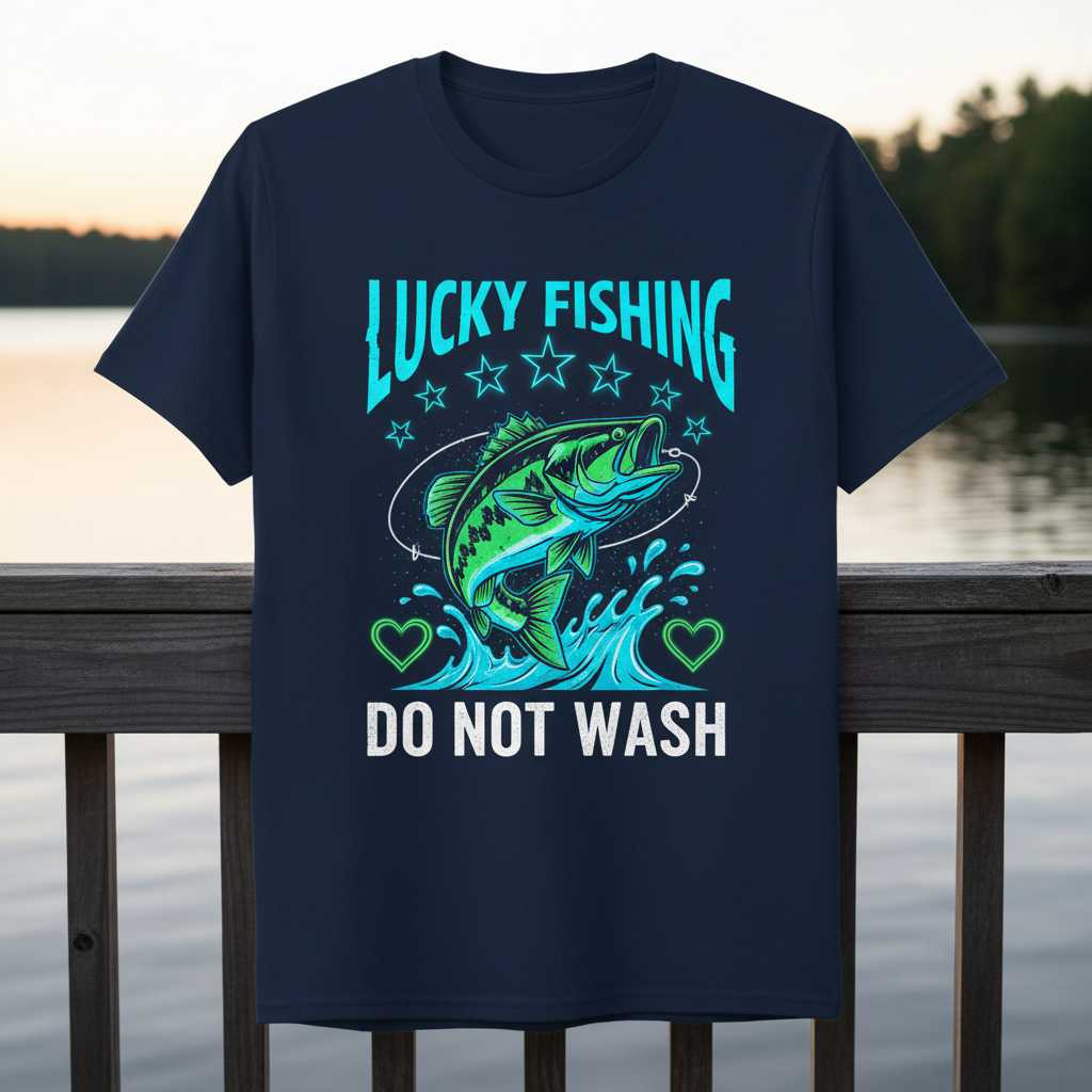 Lucky Fishing Do Not Wash T-Shirt Tee Graphic Novelty Gift for Fishing Enthusiasts