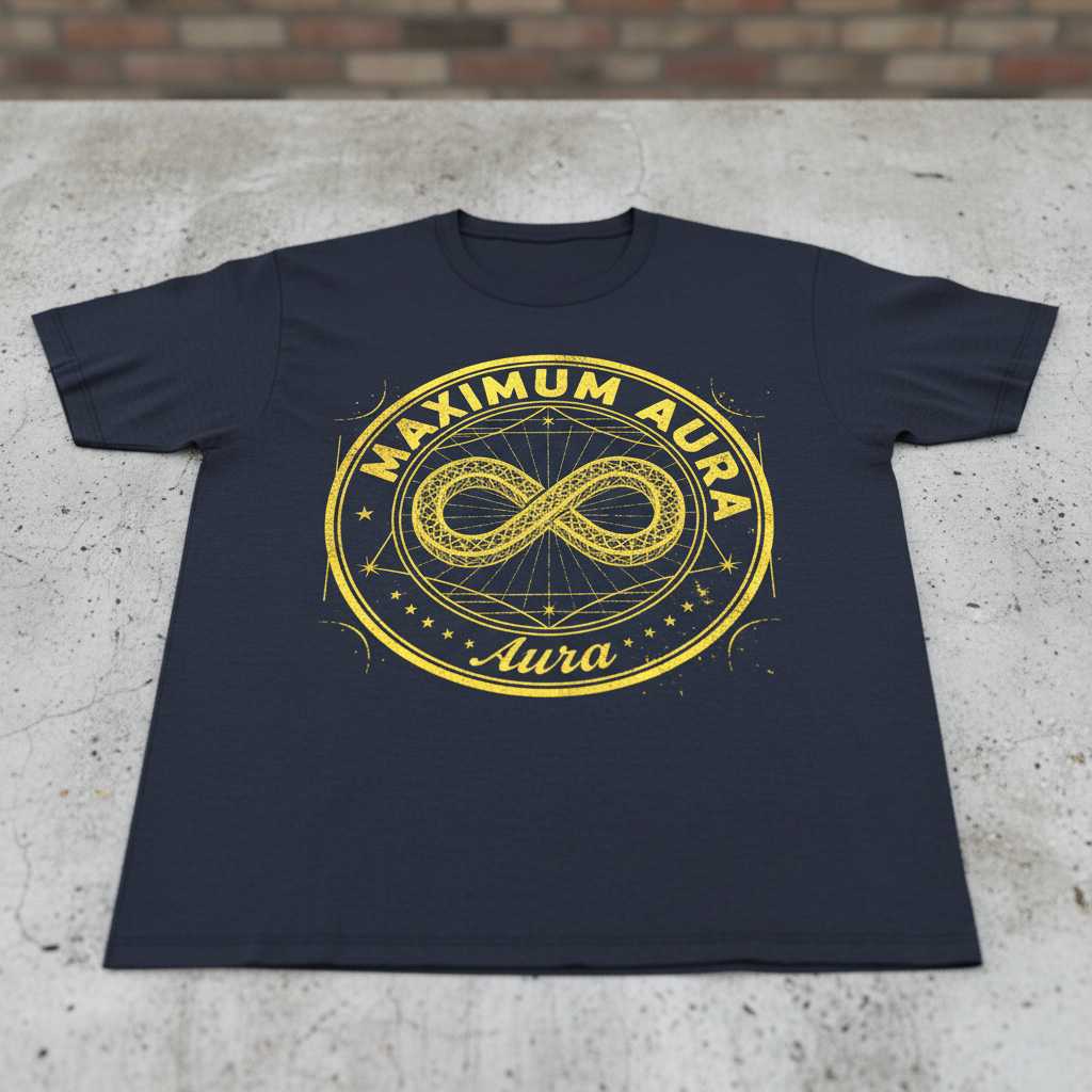 Maximum Aura Graphic T-Shirt Tee Vintage Infinity Symbol Unisex Novelty Top