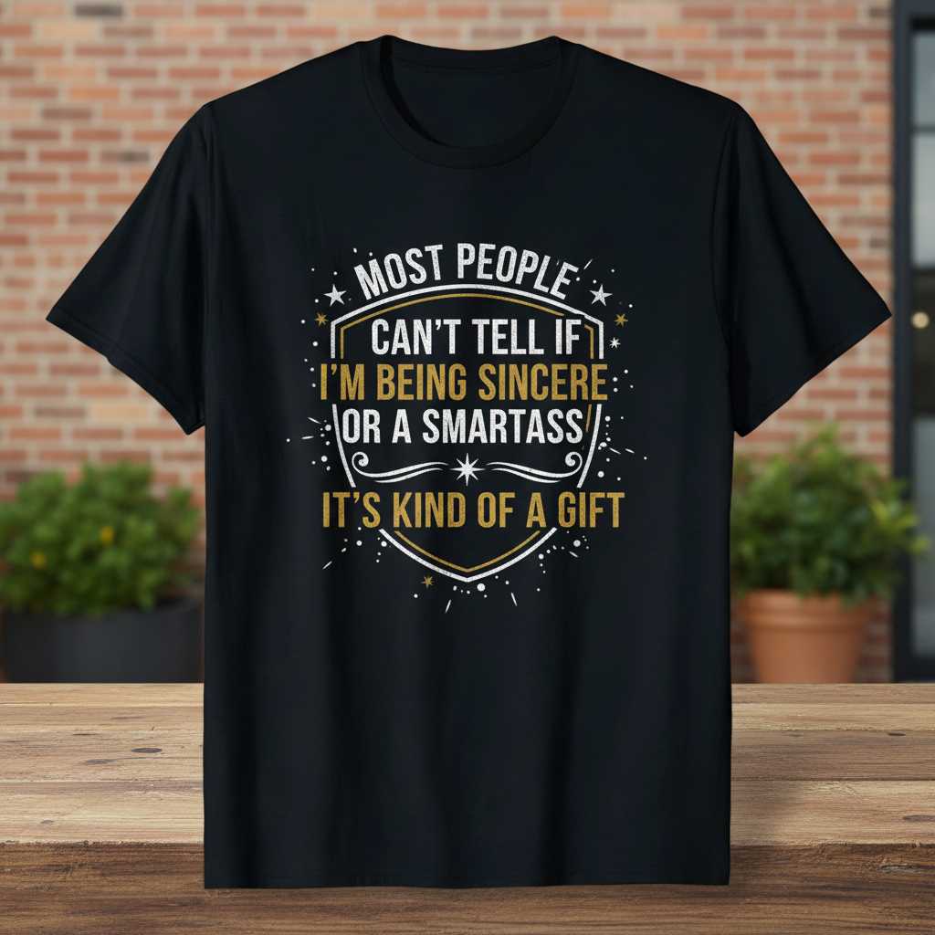 Most People Can’t Tell If I’m Being Sincere Or A Smartass It’s Kind Of A Gift T-Shirt Tee