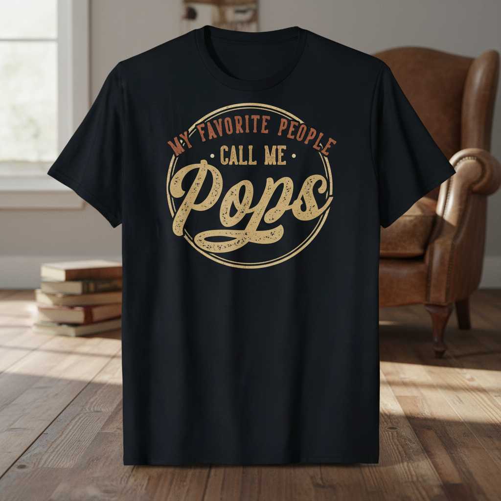 My Favorite People Call Me Pops Vintage T-Shirt Tee Father’s Day Gift Outfit