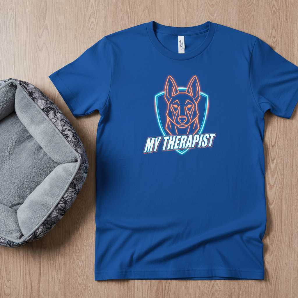 My Therapist Belgian Malinois Graphic T-Shirt Tee Gift for Dog Lover Outfit