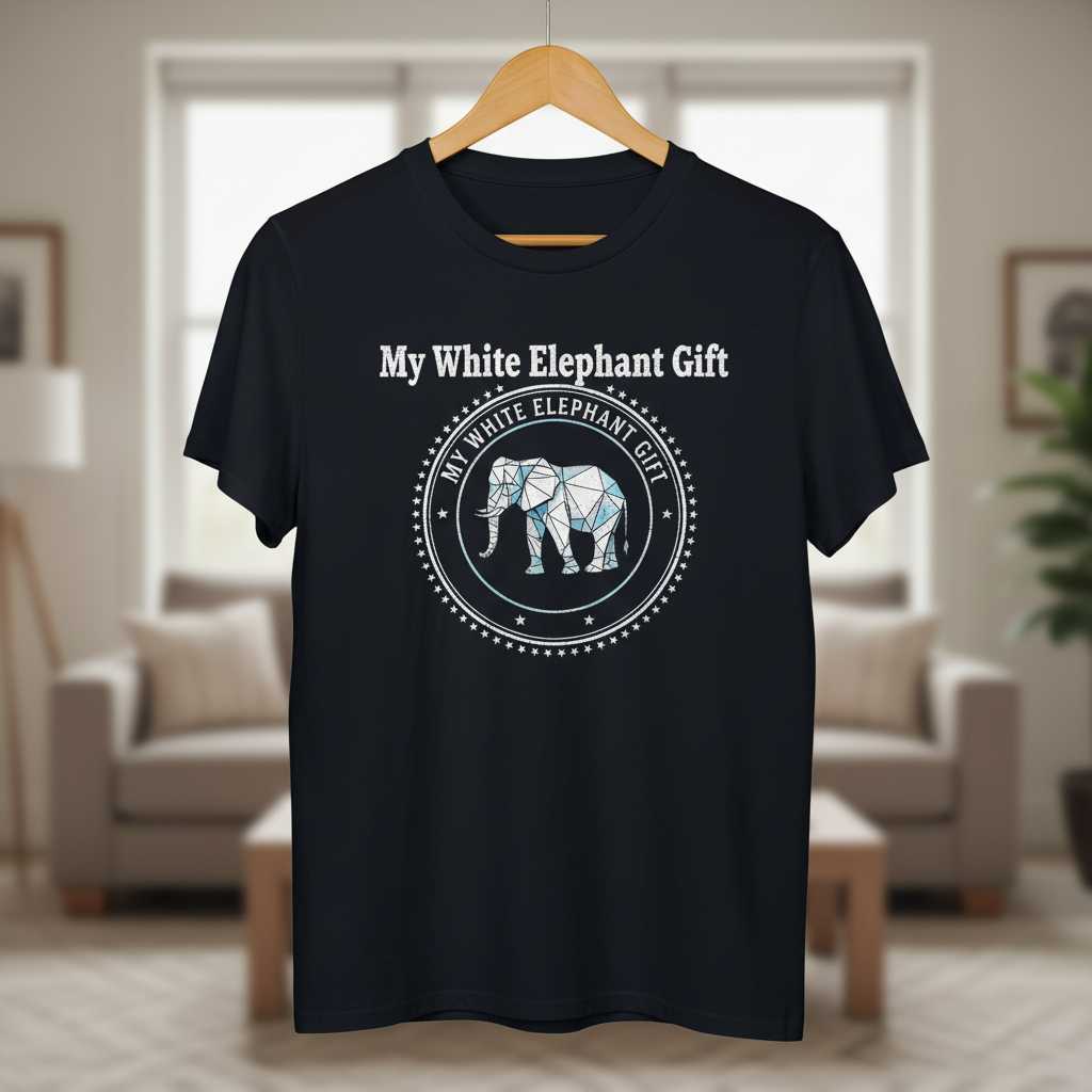 My White Elephant Gift Graphic T-Shirt Novelty Tee Unisex Present Idea