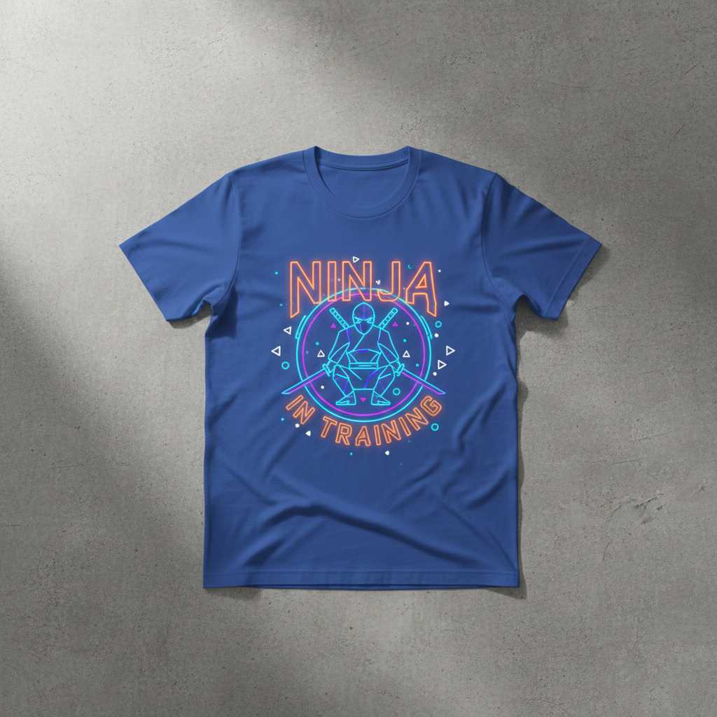 Ninja In Training Graphic T-Shirt Tee Novelty Top Gift Idea for Ninja Fans