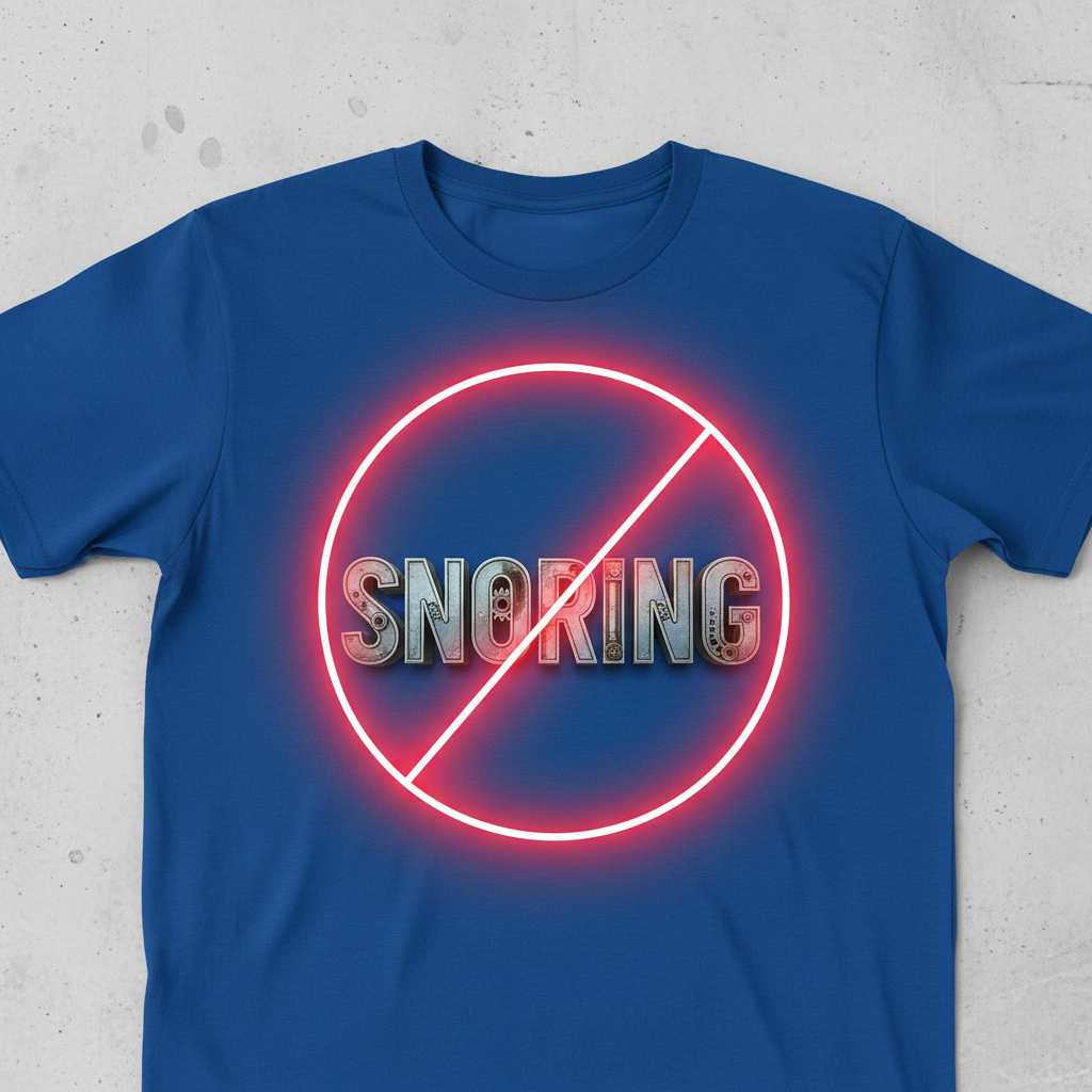 No Snoring Graphic T-Shirt Tee Novelty Clothing Gift Idea for Sleep Lovers