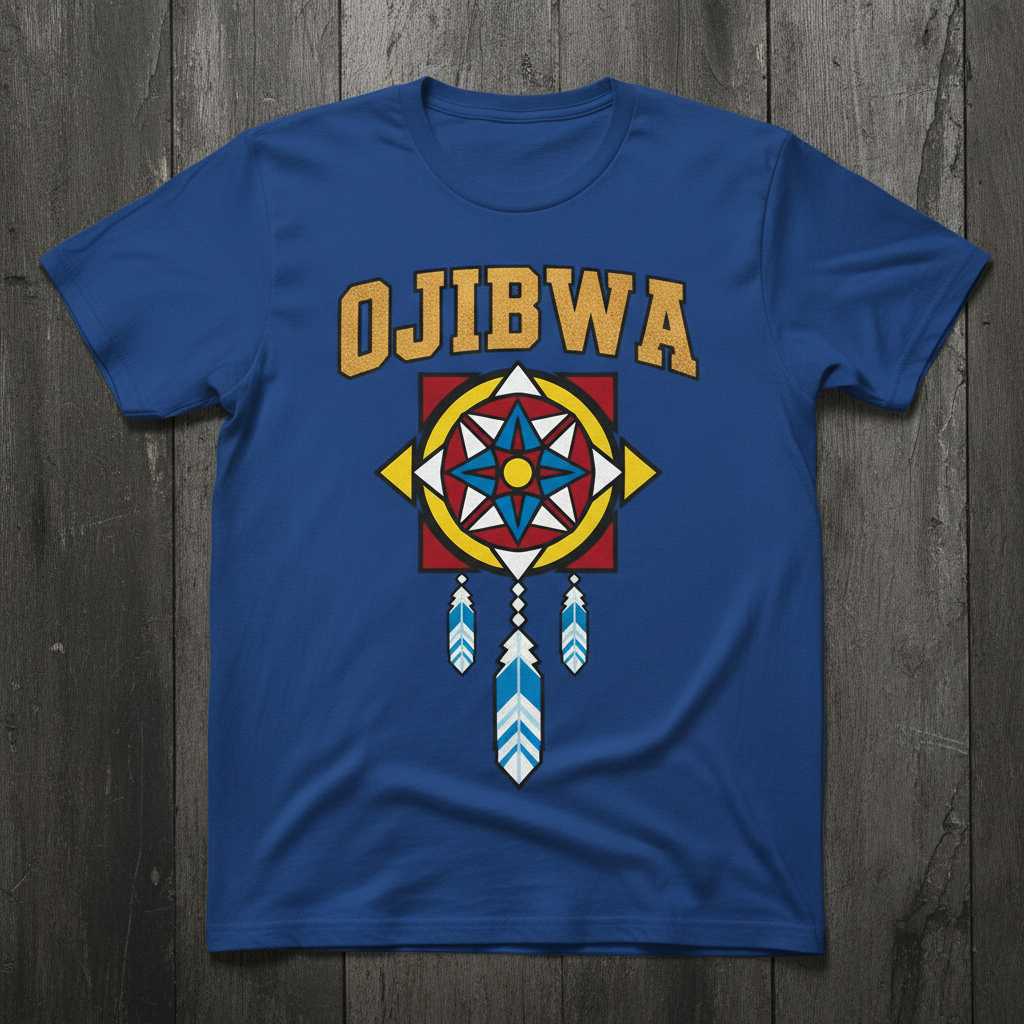 OJIBWA Graphic Tee Native American Print T-Shirt Unisex Top Gift Idea