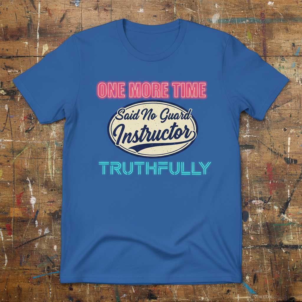 ONE MORE TIME Said No Guard Instructor Truthfully Graphic T-Shirt Tee Gift