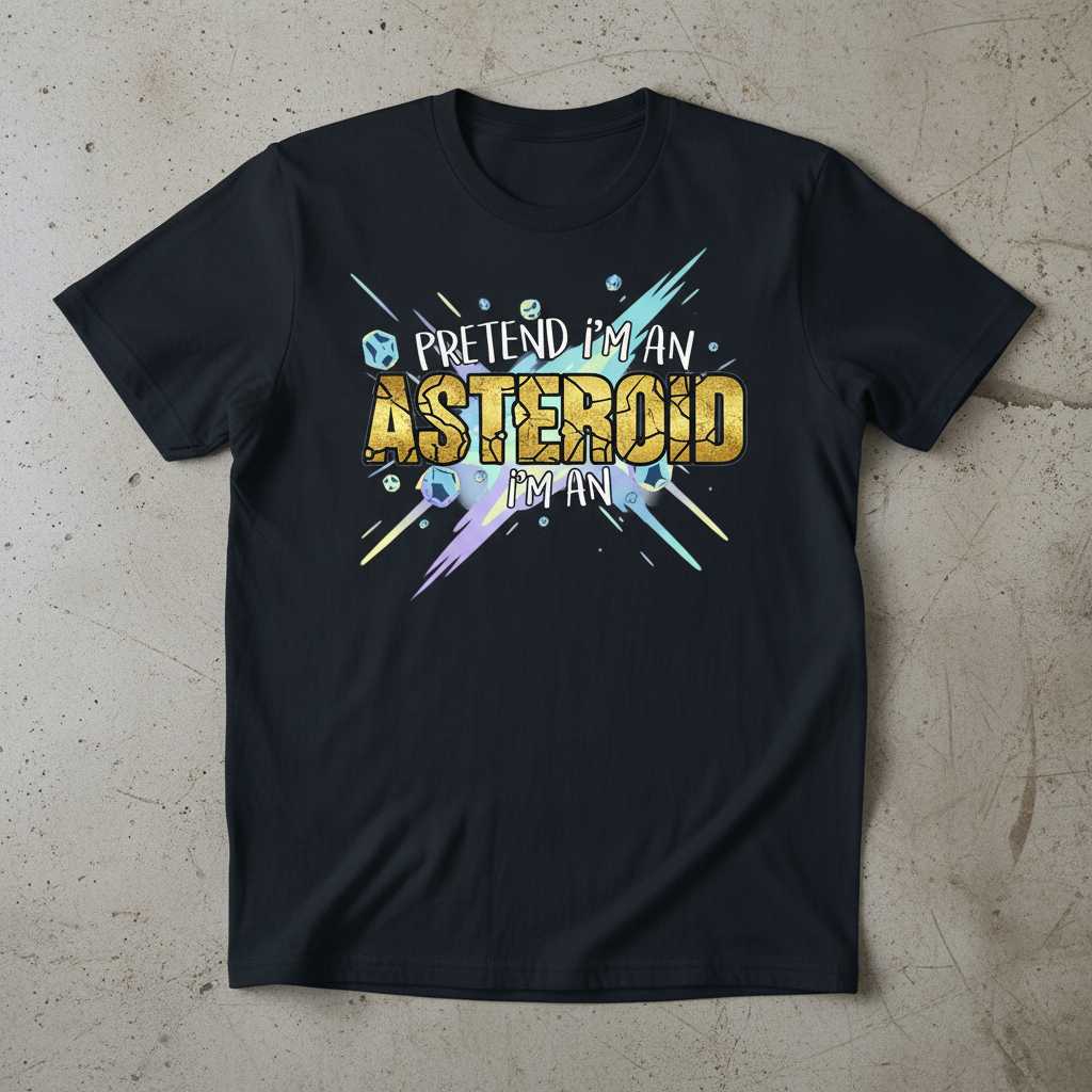 Pretend Im An Asteroid Im An Graphic T-Shirt Tee Novelty Unisex Gift Idea