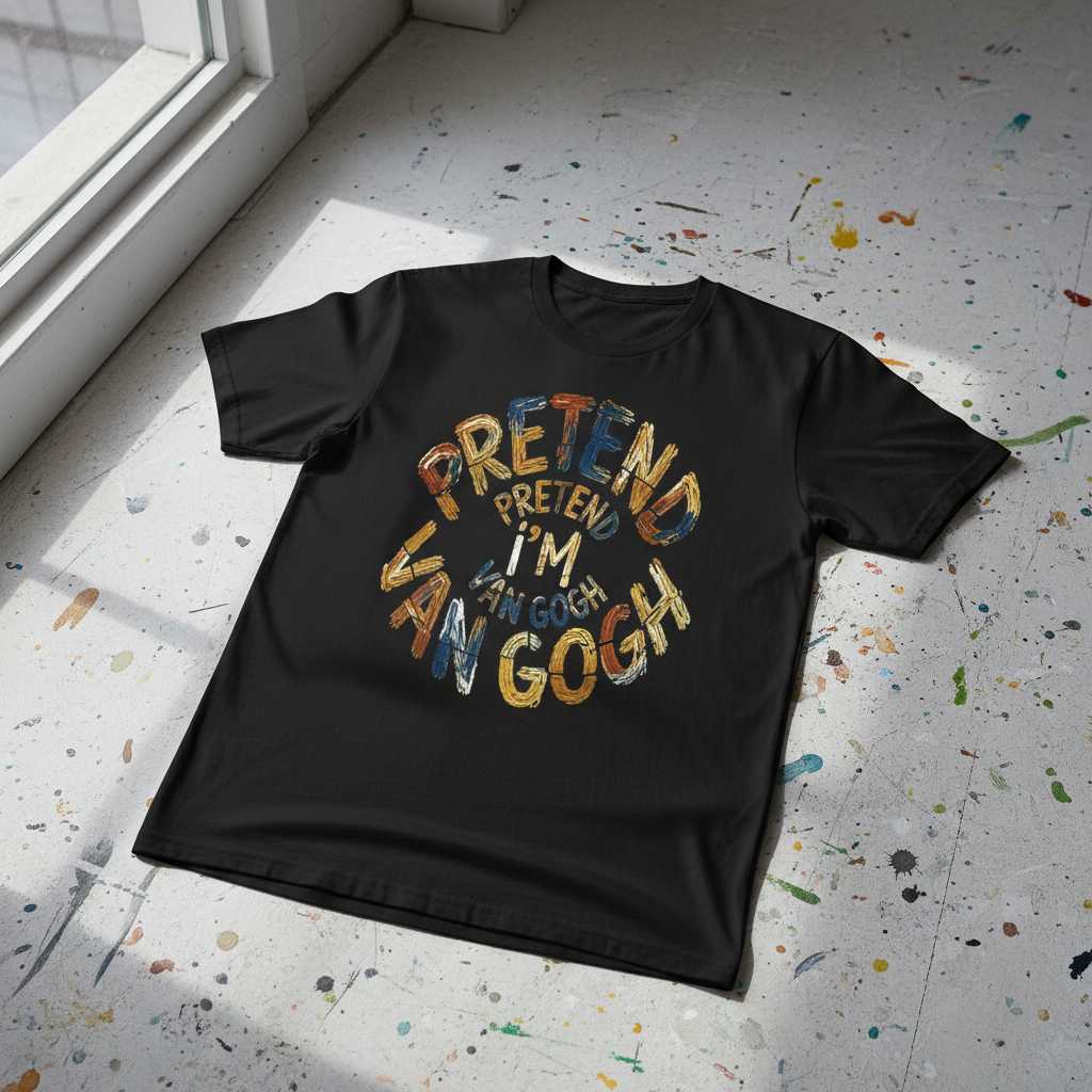Pretend Pretend I’m Van Gogh Graphic T-Shirt Tee Novelty Art Lover Gift Outfit