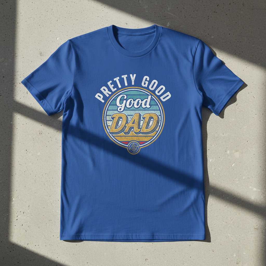 Pretty Good Good Dad Vintage Graphic T-Shirt Novelty Tee Gift for Father