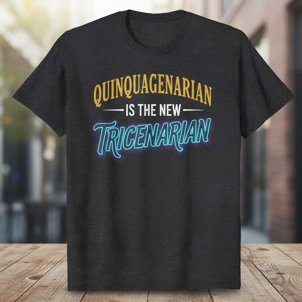 Quinquagenarian Is The New Tricenarian Graphic T-Shirt Tee Birthday Gift Outfit