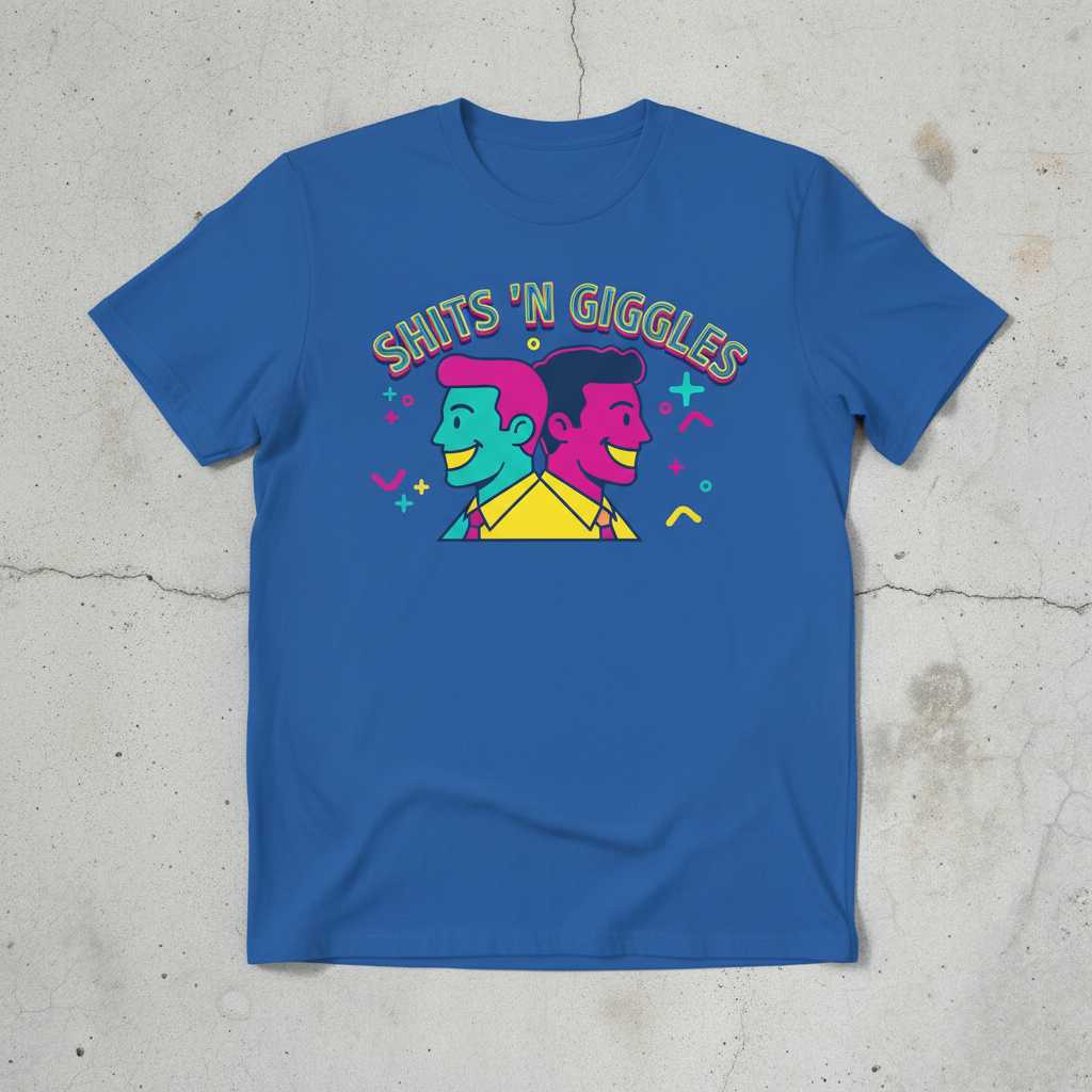 SHITS N GIGGLES Graphic T-Shirt Retro Tee Novelty Unisex Clothing Gift Idea