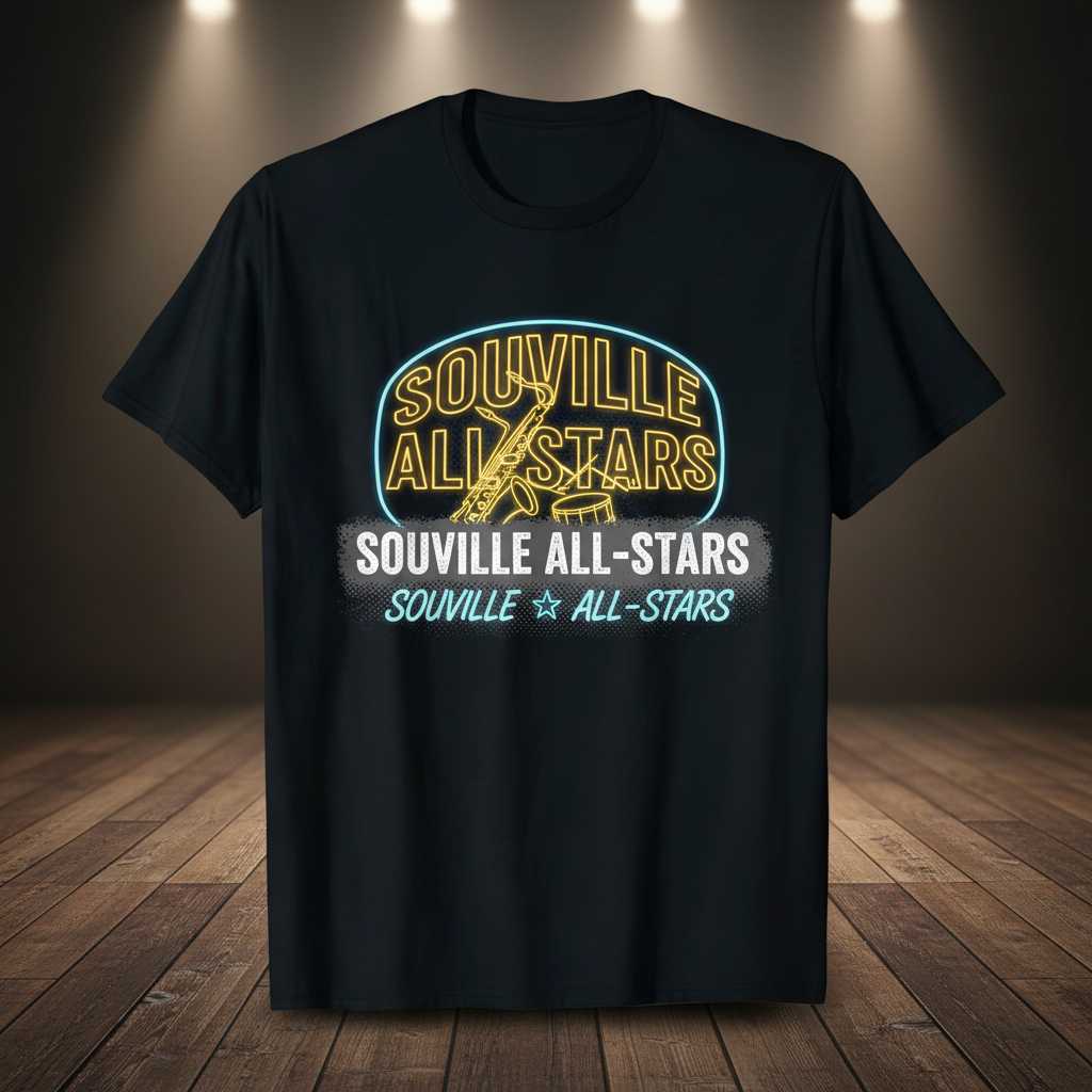 SOUVILLE ALL-STARS Graphic T-Shirt Jazz Music Tee Unisex Merch Gift Idea