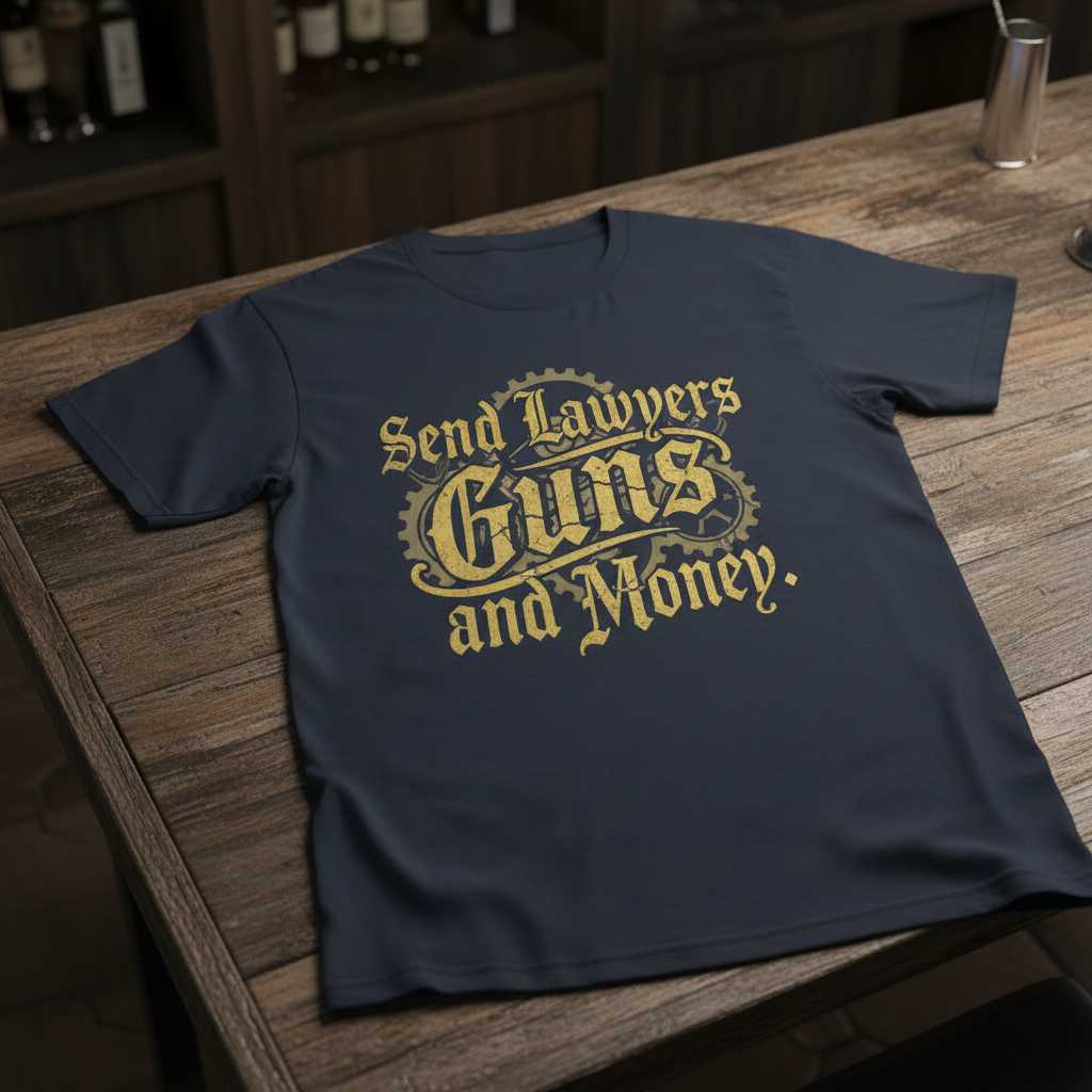 Send Lawyers Guns and Money Vintage Graphic T-Shirt Novelty Tee Gift Idea