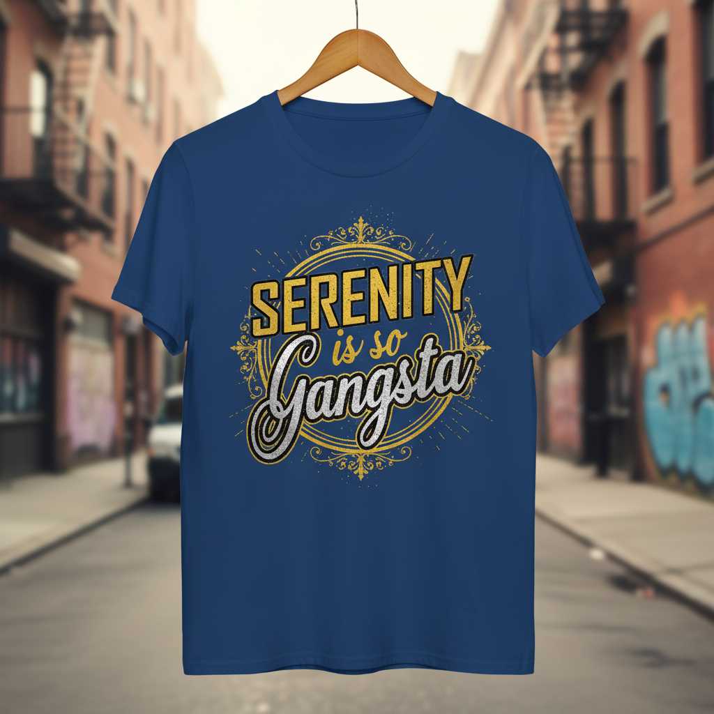 Serenity Is So Gangsta Graphic T-Shirt Novelty Tee Unisex Gift Idea Clothing