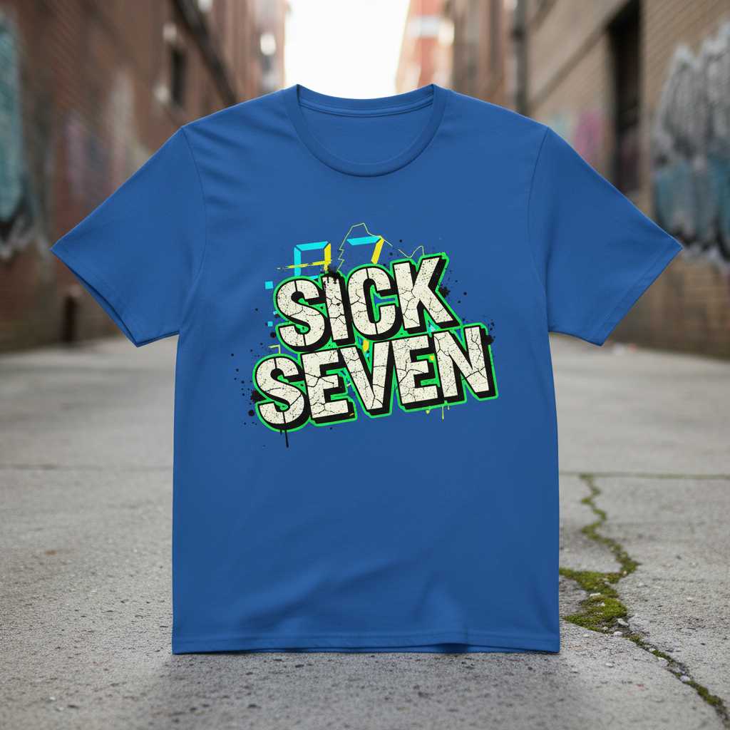 Sick Seven Graphic T-Shirt Novelty Tee Urban Streetwear Top Gift for Fans