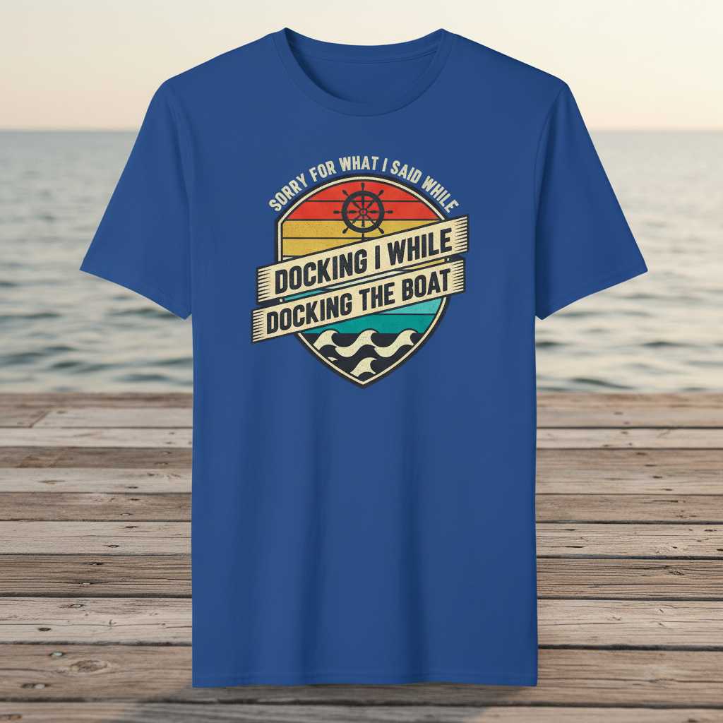Sorry For What I Said While Docking The Boat T-Shirt Funny Boating Tee Gift