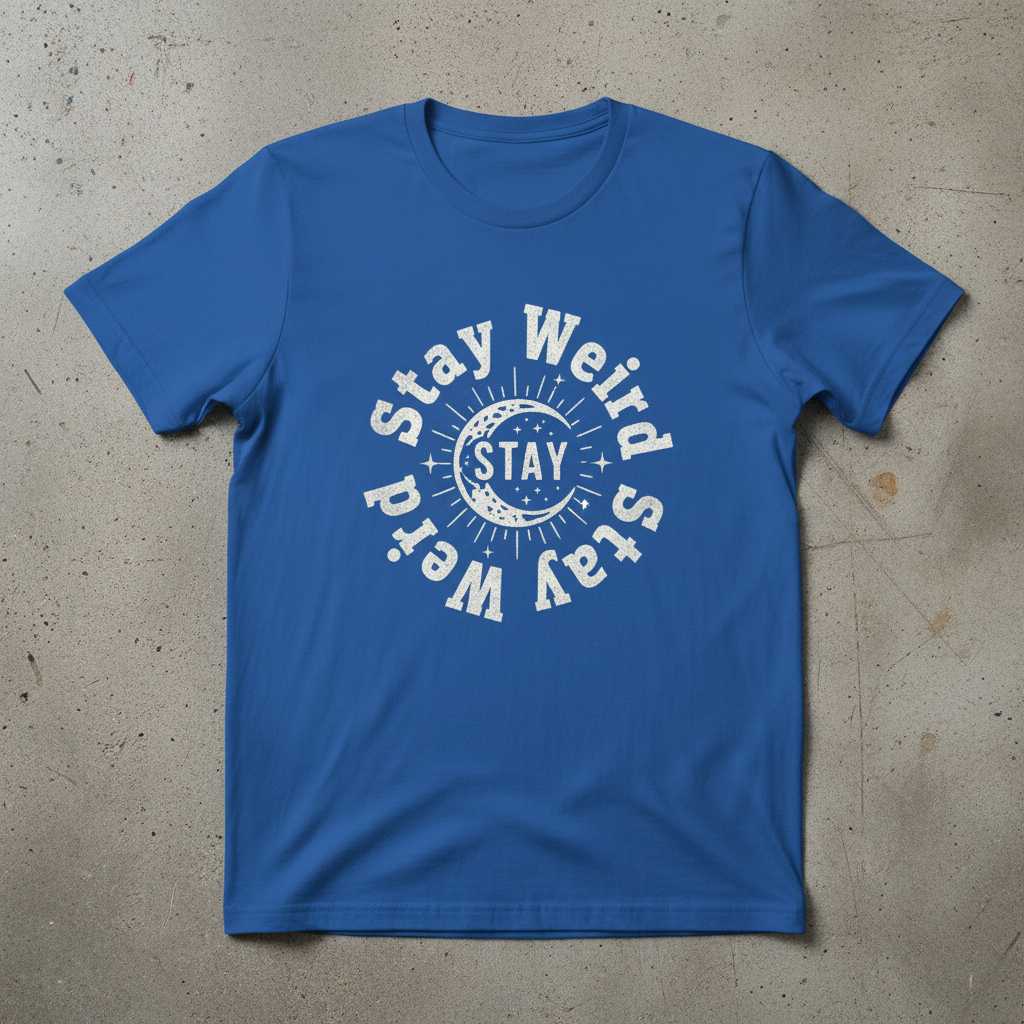 Stay Weird Stay Graphic T-Shirt Tee Vintage Novelty Clothing Gift Outfit