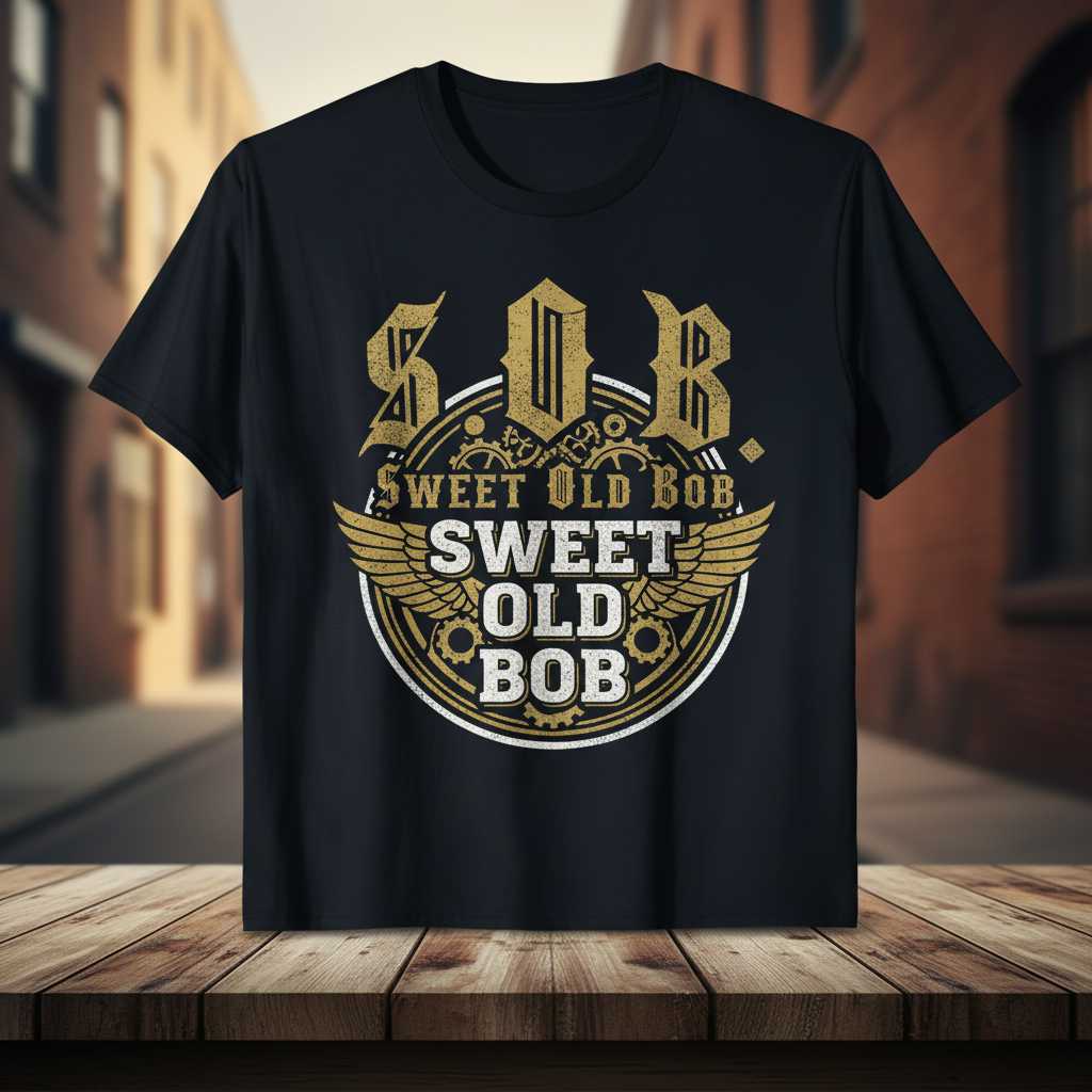 Sweet Old Bob S.O.B. Graphic T-Shirt Novelty Tee Gift Idea for Bob Fans