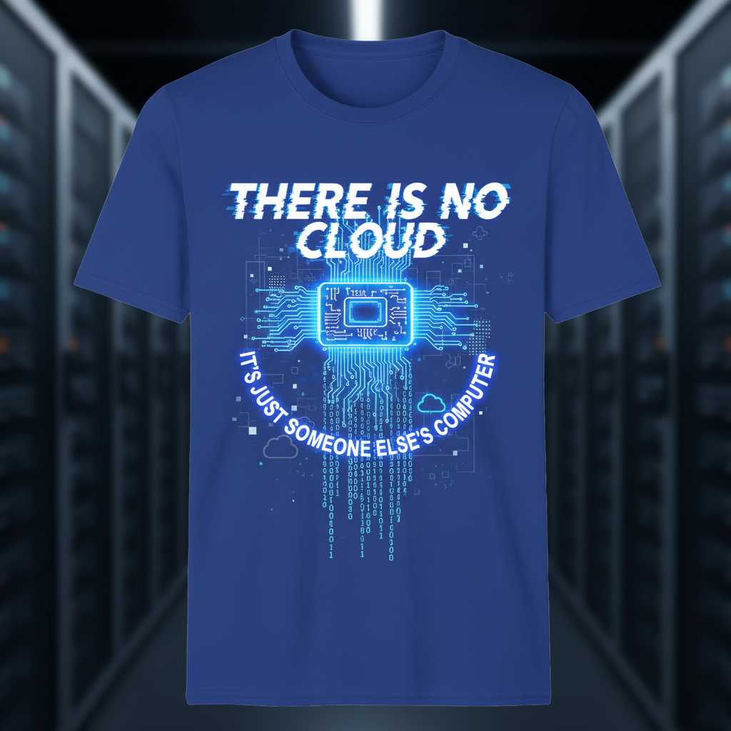 THERE IS NO CLOUD ITS JUST SOMEONE ELSES COMPUTER Graphic T-Shirt Tee Novelty Tech Merch Gift