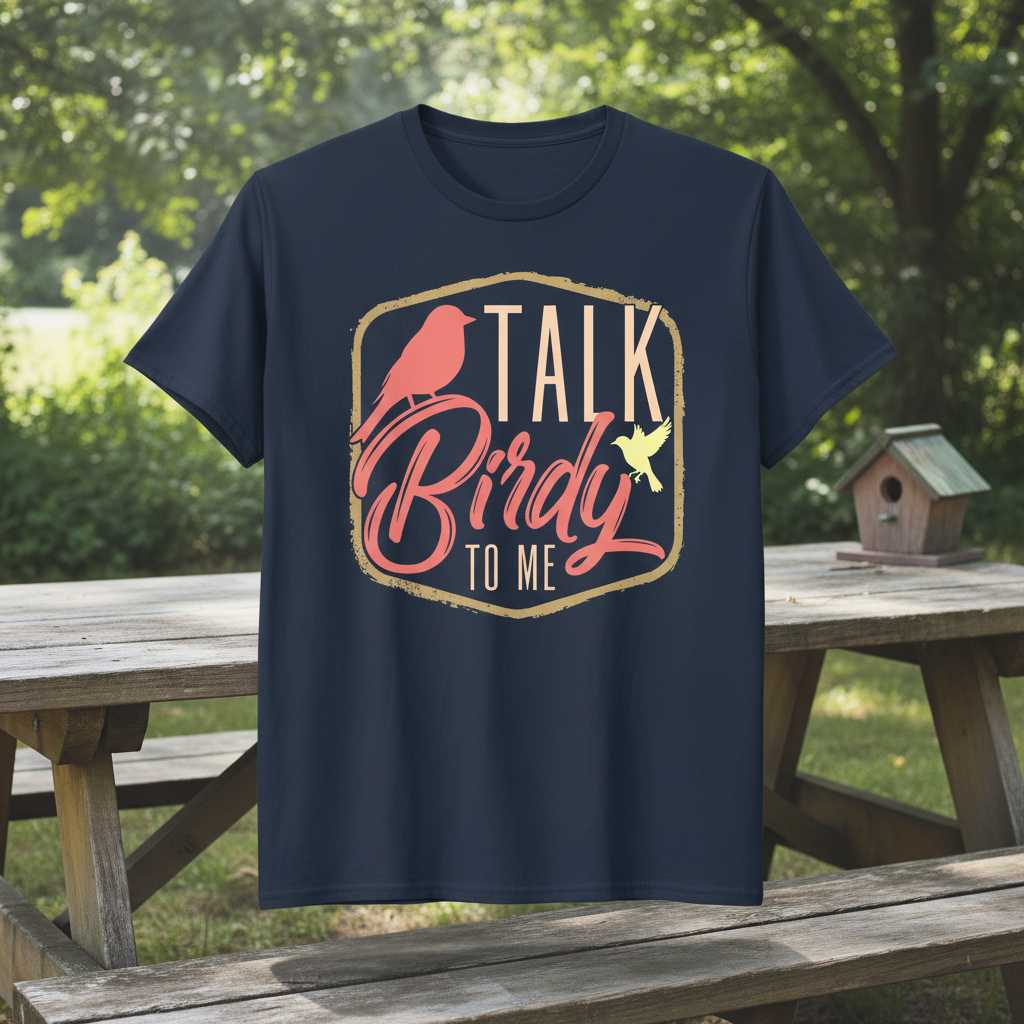 Talk Birdy To Me Funny Birdwatcher T-Shirt Graphic Tee Gift for Bird Lover