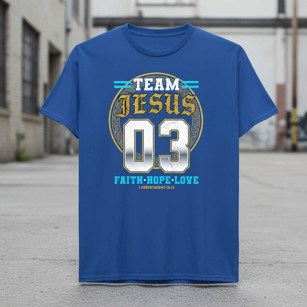 Team Jesus 03 Faith Hope Love Christian Graphic T-Shirt Unisex Tee Gift Idea