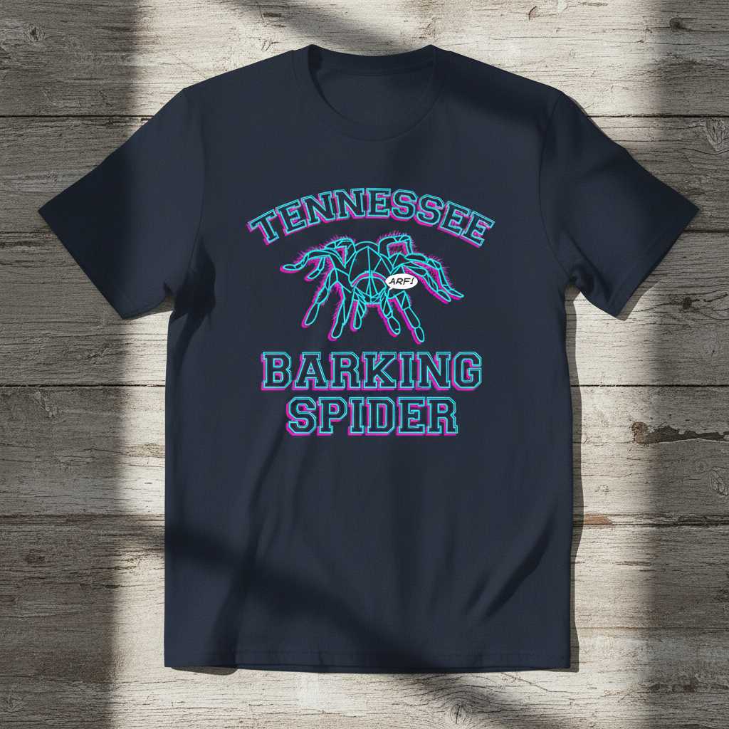 Tennessee Barking Spider Graphic T-Shirt Funny Novelty Tee Gift for Enthusiasts