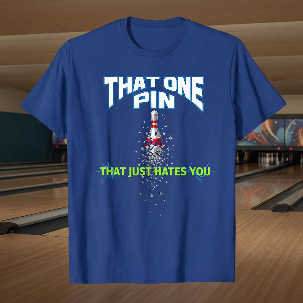 That One Pin That Just Hates You Bowling Graphic T-Shirt Tee Novelty Gift