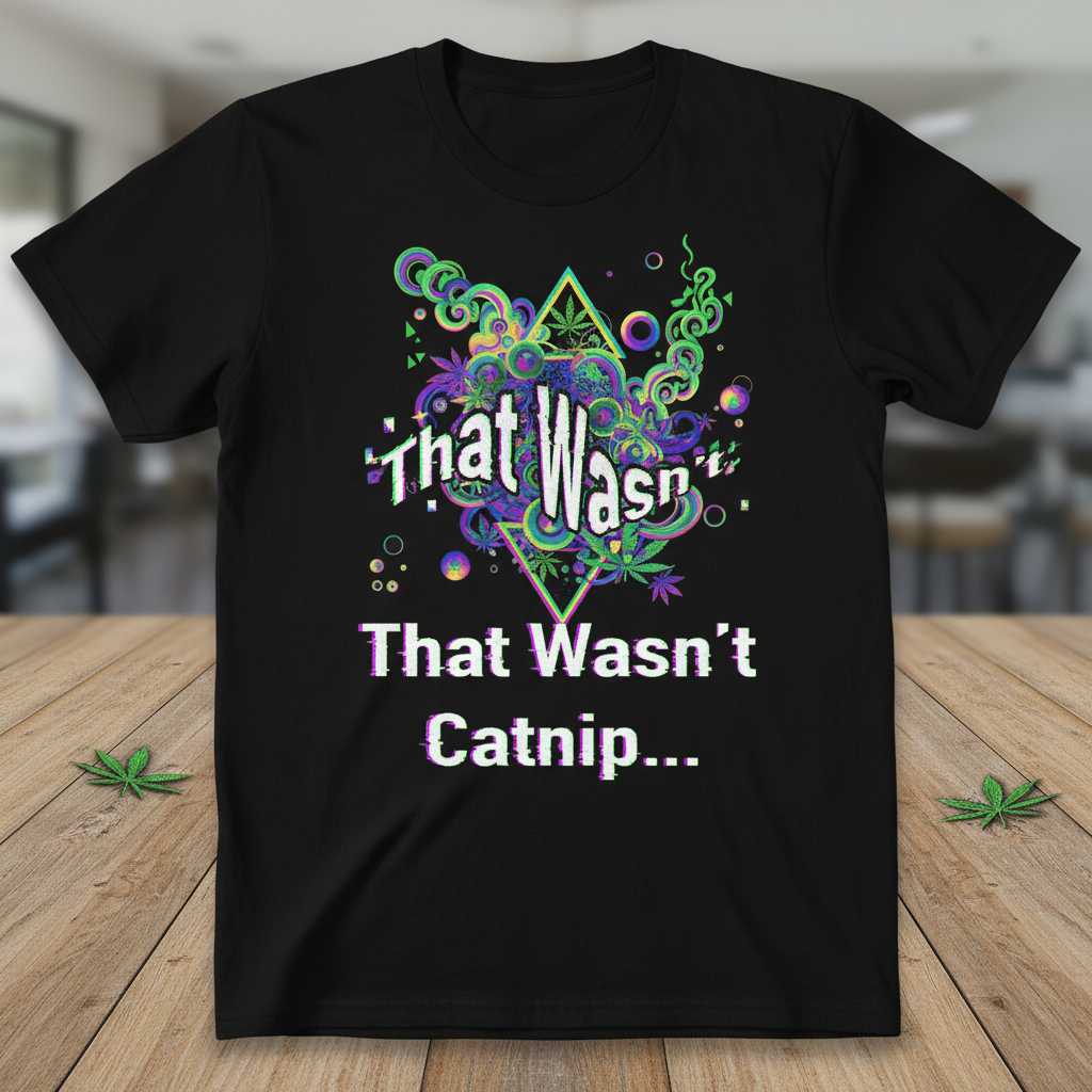 That Wasn’t Catnip Graphic Weed T-Shirt Tee Novelty Top Gift for Cannabis Fans