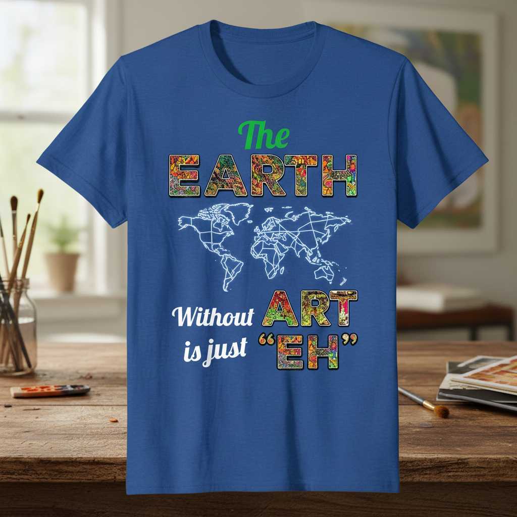 The Earth Without Art Is Just Eh Graphic T-Shirt Tee Novelty Gift Idea
