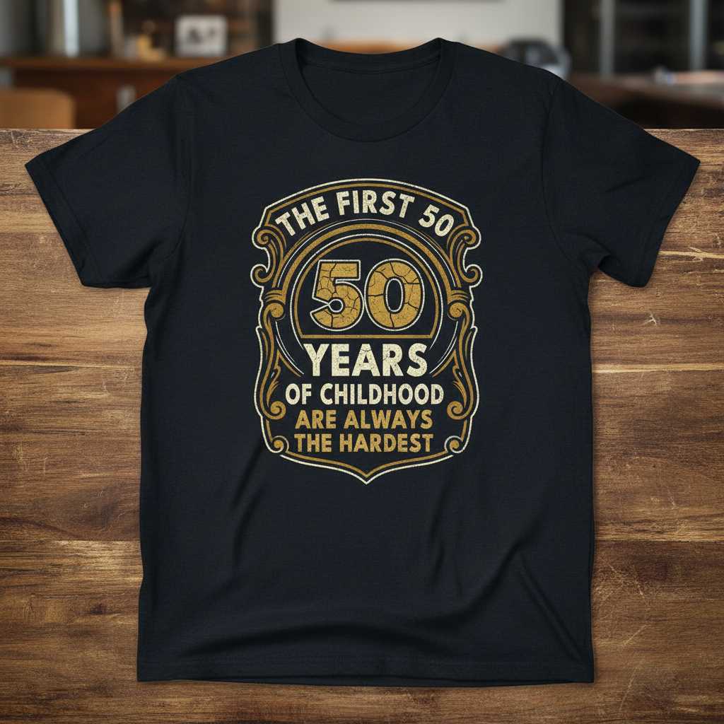The First 50 Years of Childhood Are Always The Hardest T-Shirt Tee Funny Gift