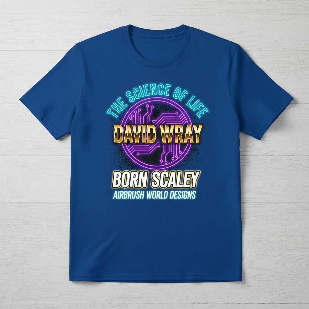The Science of Life David Wray Born Scaley Graphic T-Shirt Tee Novelty Merch
