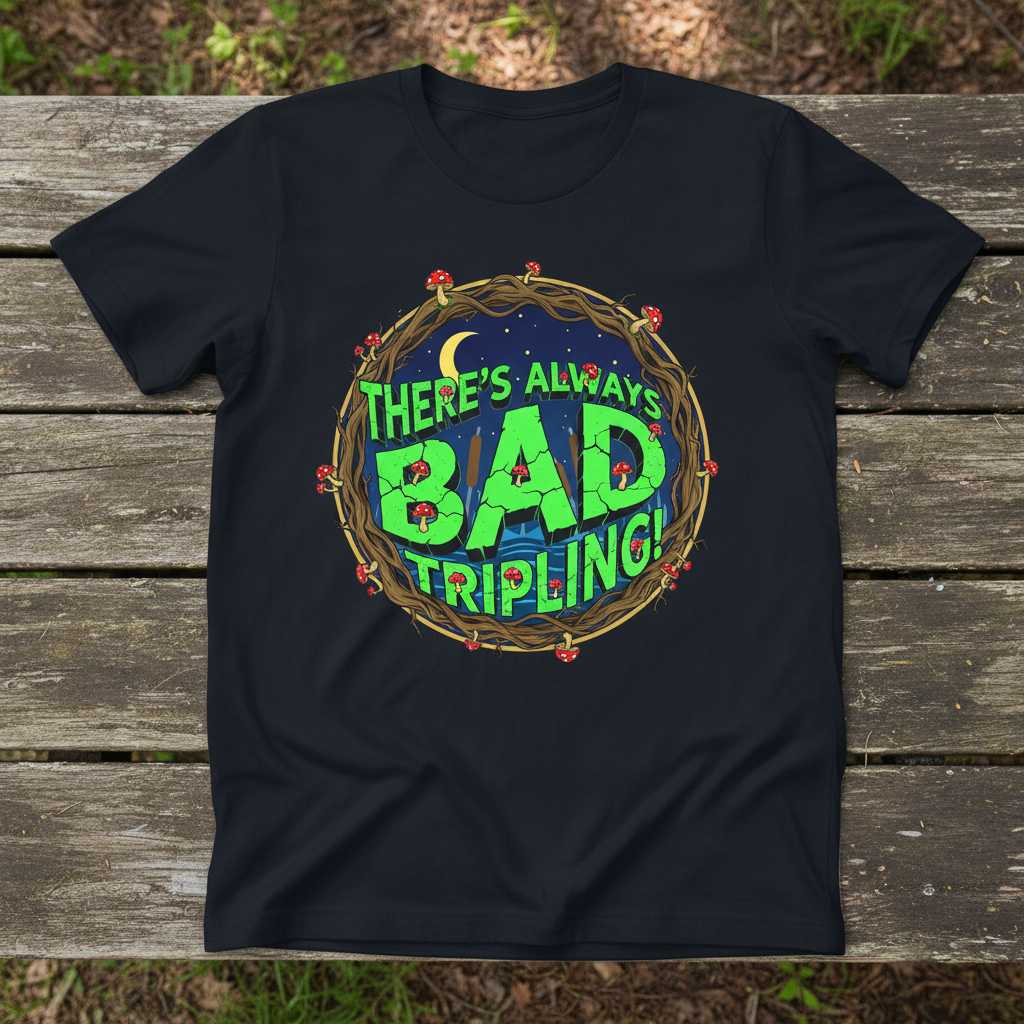 Theres Always Bad Tripling Graphic T-Shirt Tee Novelty Unisex Gift Idea
